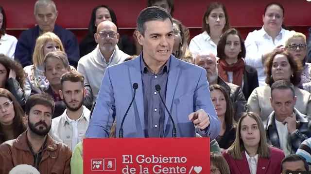 El presidente del Gobierno, Pedro Sánchez, este sábado en La Palma en un acto del PSOE.