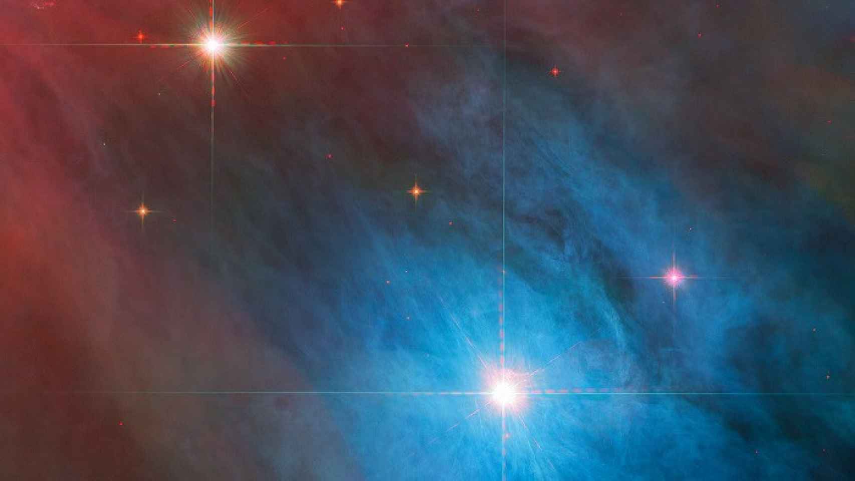 La estrella variable V 372 Orionis en una imagen del Telescopio Espacial Hubble de la NASA/ESA