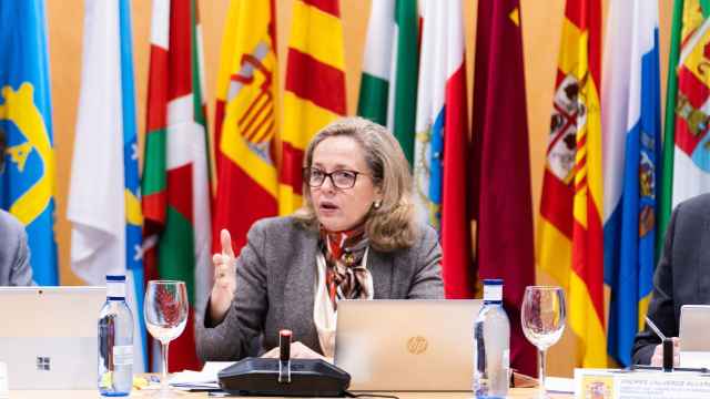 Nadia Calviño este lunes en la Conferencia Sectorial para la Mejora Regulatoria y el Clima de Negocios.