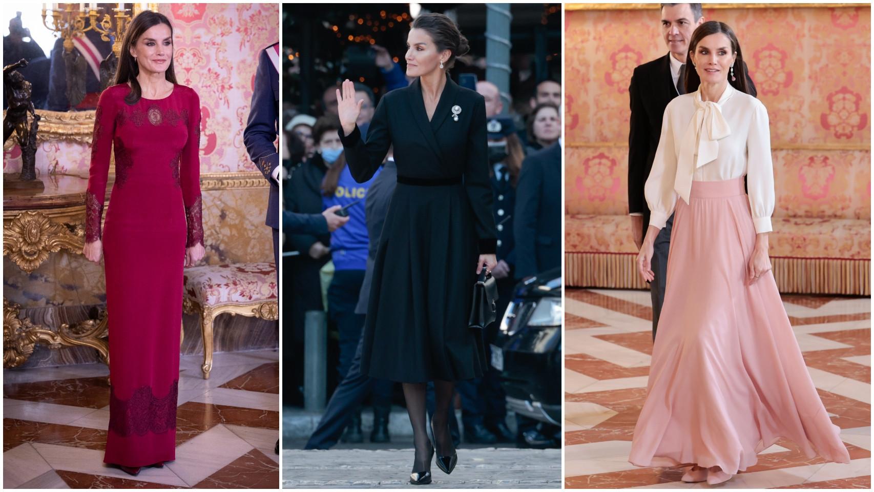 La reina Letizia con tres 'looks' de estreno en este mes de enero.