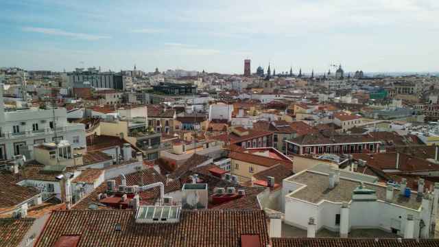 Vista aérea del centro de la ciudad de Madrid.