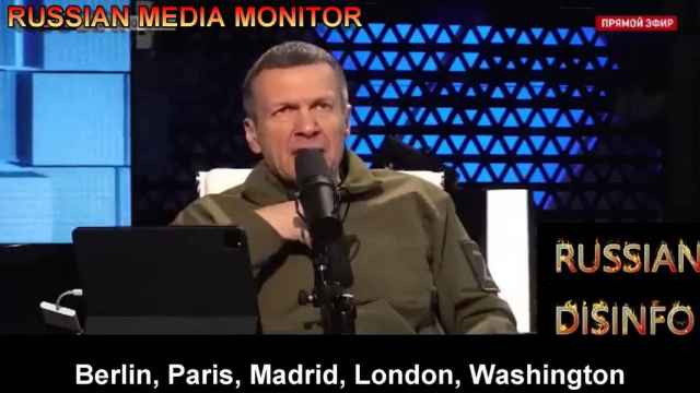 El presentador estrella de Rusia, Vladimir Solovyov, pide quemar Madrid