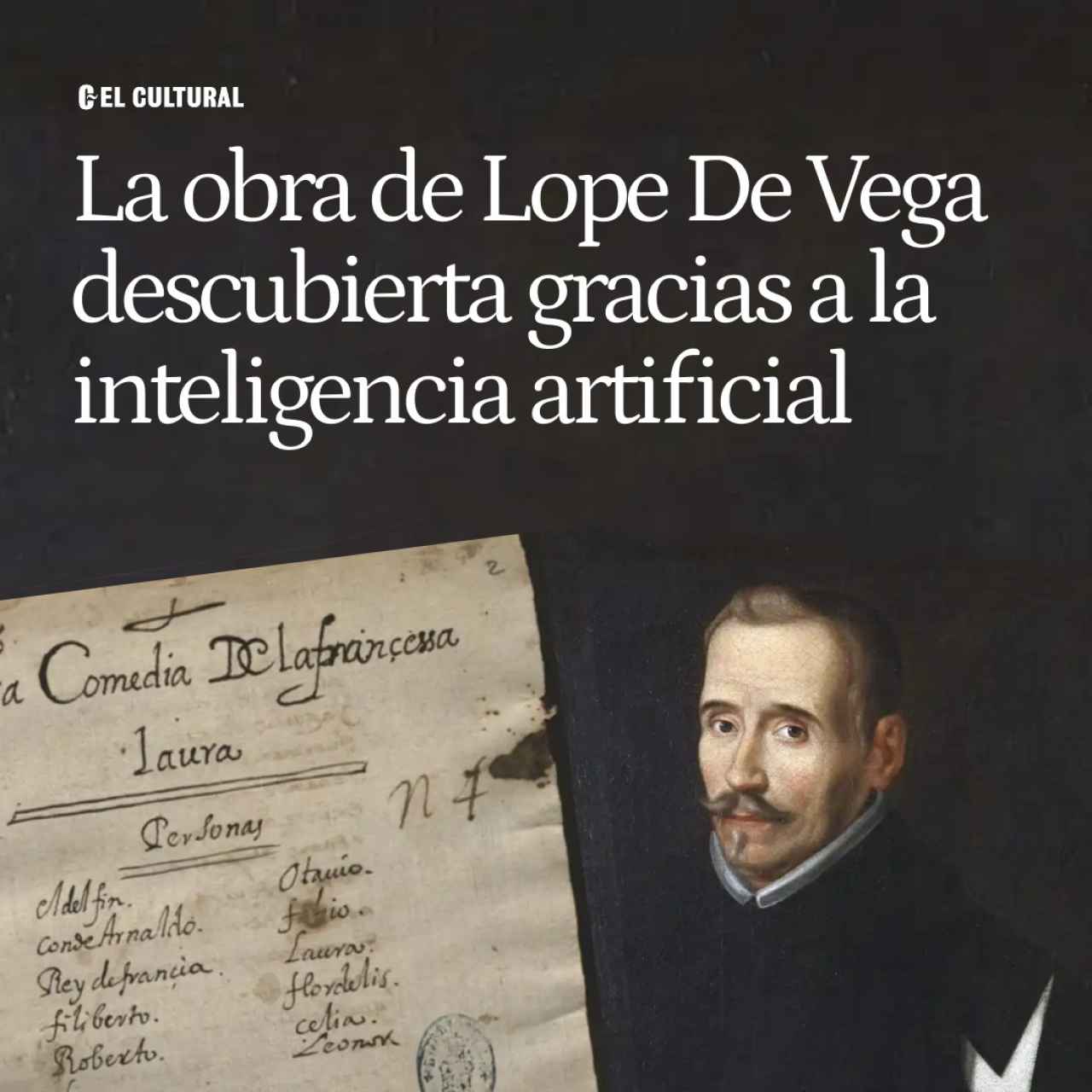 Una obra desconocida de Lope de Vega, descubierta en la BNE gracias a la inteligencia artificial