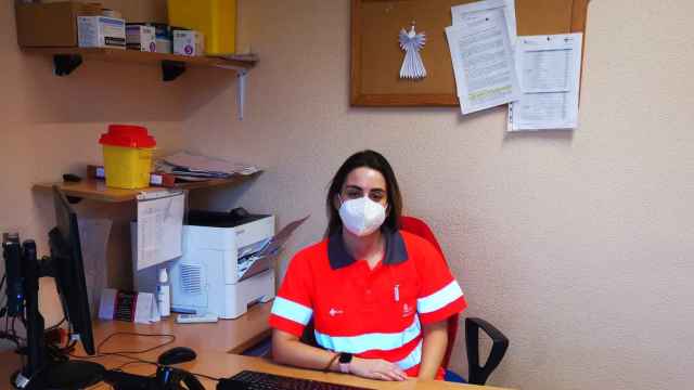 La salmantina Blanca García posa en el centro de salud