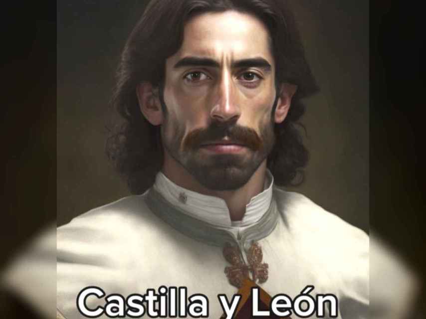 Imagen de Castilla y León convertida en una persona por inteligencia artificial.