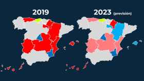 Previsión de la consultora Llorente y Cuenca para las elecciones autonómicas de mayo de 2023.