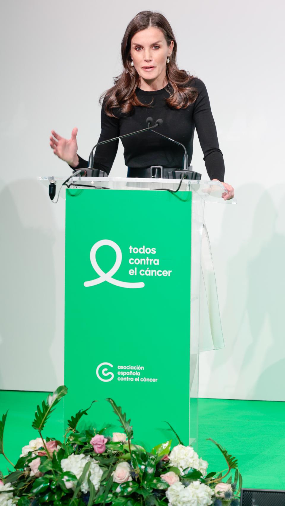La reina Letizia este jueves en Madrid.