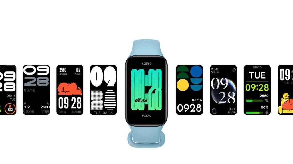 La gran variedad de watch faces de la Redmi Smart Band 2