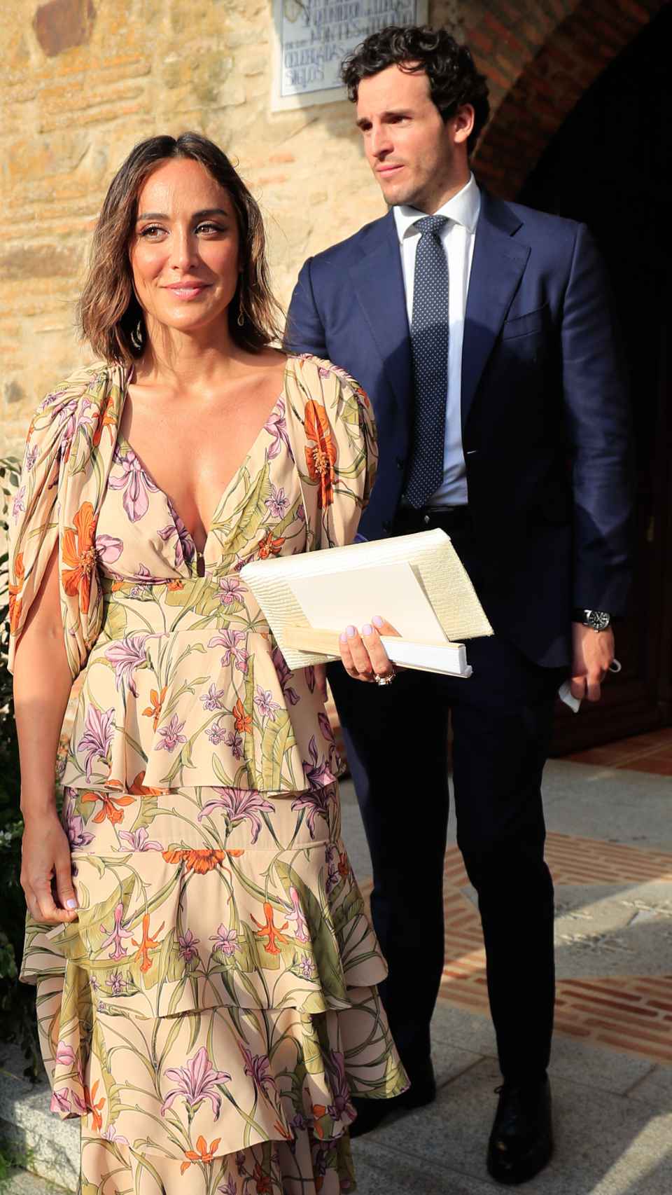 Tamara Falcó e Íñigo Onieva en la boda de Felipe Cortina y Amelia Millán, en julio de 2021.
