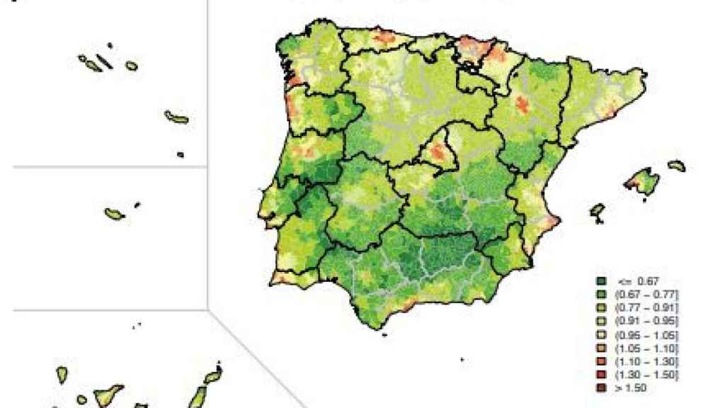 Atlas de mortalidad por cáncer de pulmón en mujeres, en Portugal y España (2003-2012).