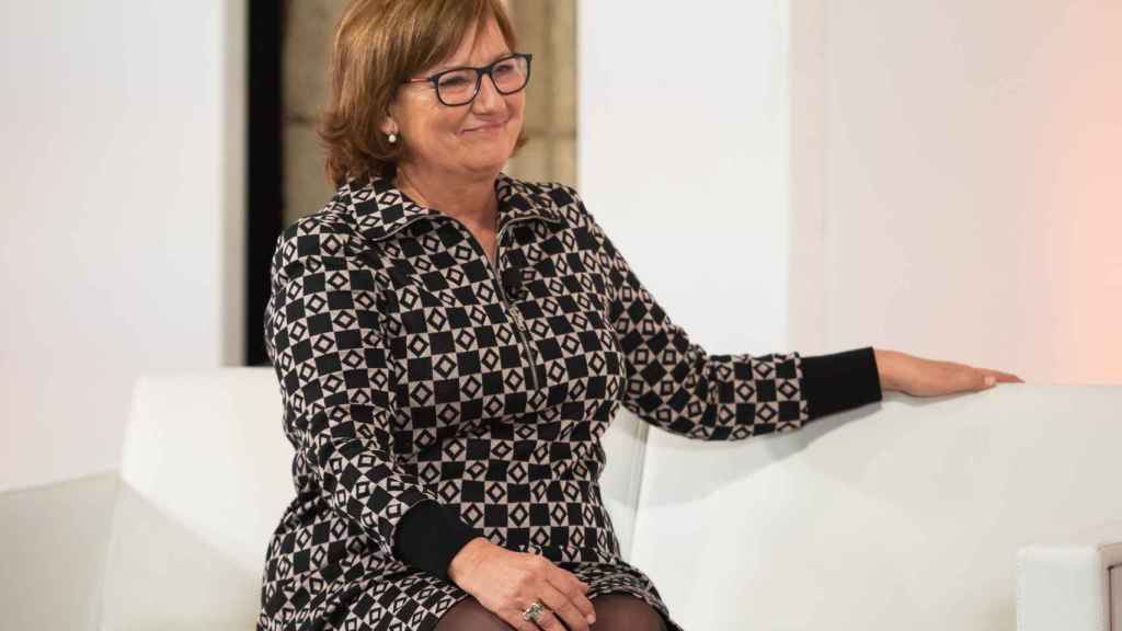 Olga Viza en la entrega de los Premios Nacionales de Comunicación en el Palacio de la Generalitat el pasado enero.