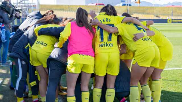 El Villarreal Femenino celebra una victoria en un partido de la Liga F