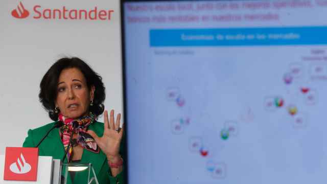 Ana Botín, presidenta de Santander, durante la presentación de resultados del pasado jueves.