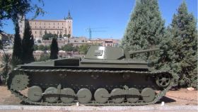 El carro de combate Verdeja 2 expuesto en el Museo de la Academia de Infanteria, en Toledo.