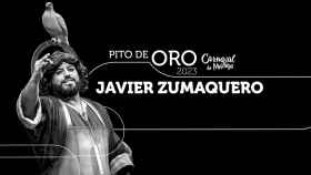 El murguista Javier Zumaquero, pito de oro del Carnaval de Málaga 2023.