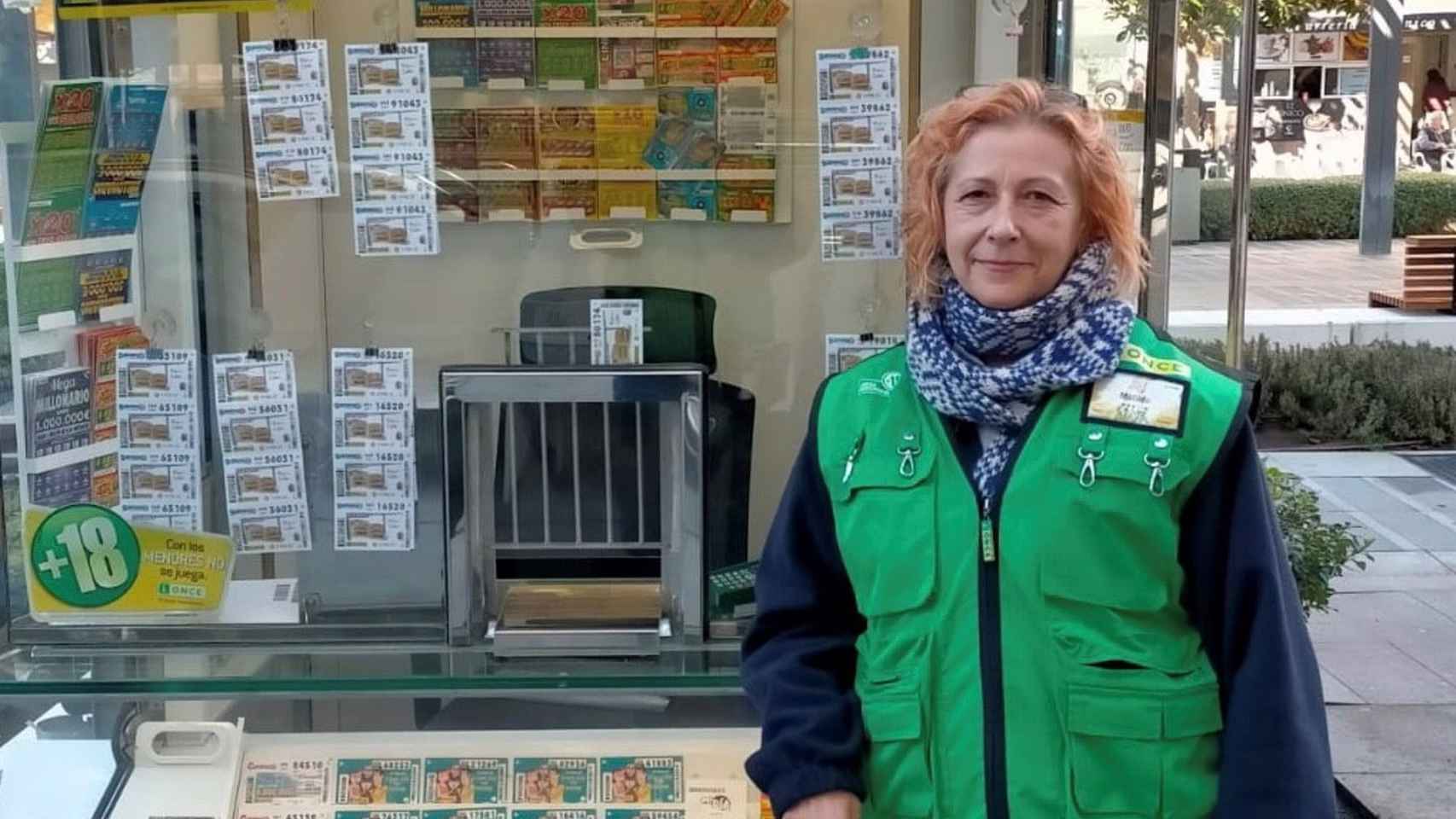 Matilde León, la vendedora del cupón agraciado en Torremolinos.
