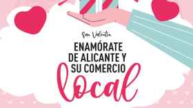 Detalle del cartel promocional de la campaña de impulso de comercio local de Alicante.
