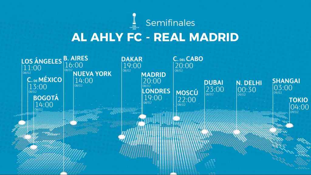 Horario del partido Al Ahly - Real Madrid del Mundial de Clubes 2023