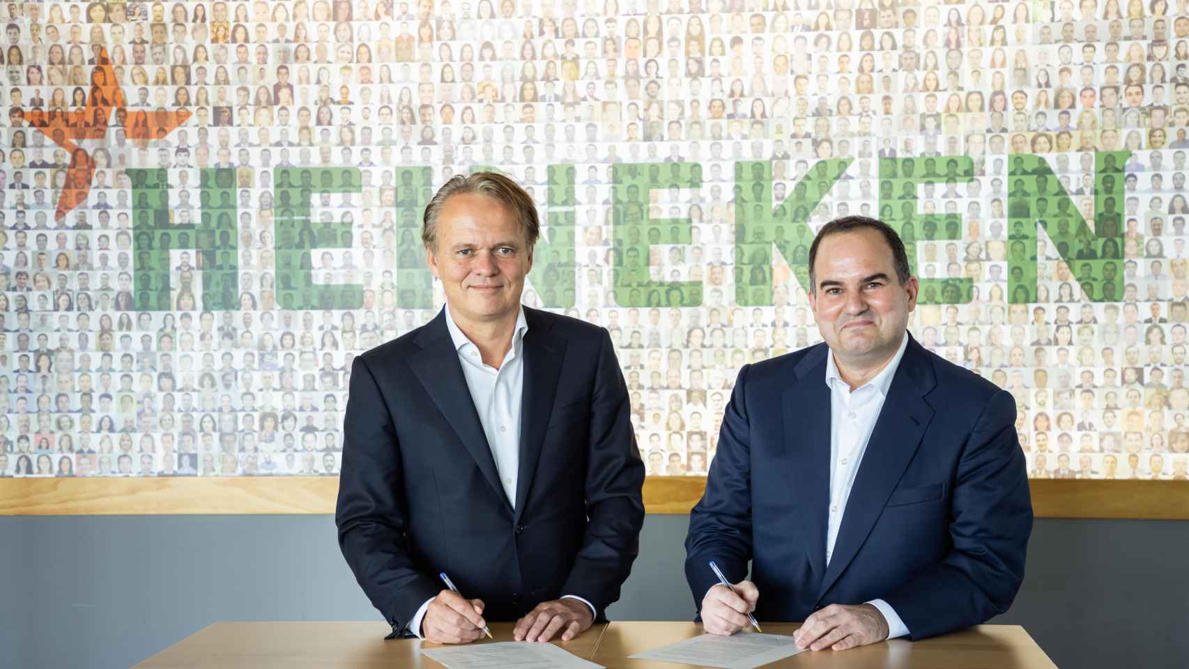 Firma del acuerdo entre HEINEKEN y Engie para hacer realidad la planta.