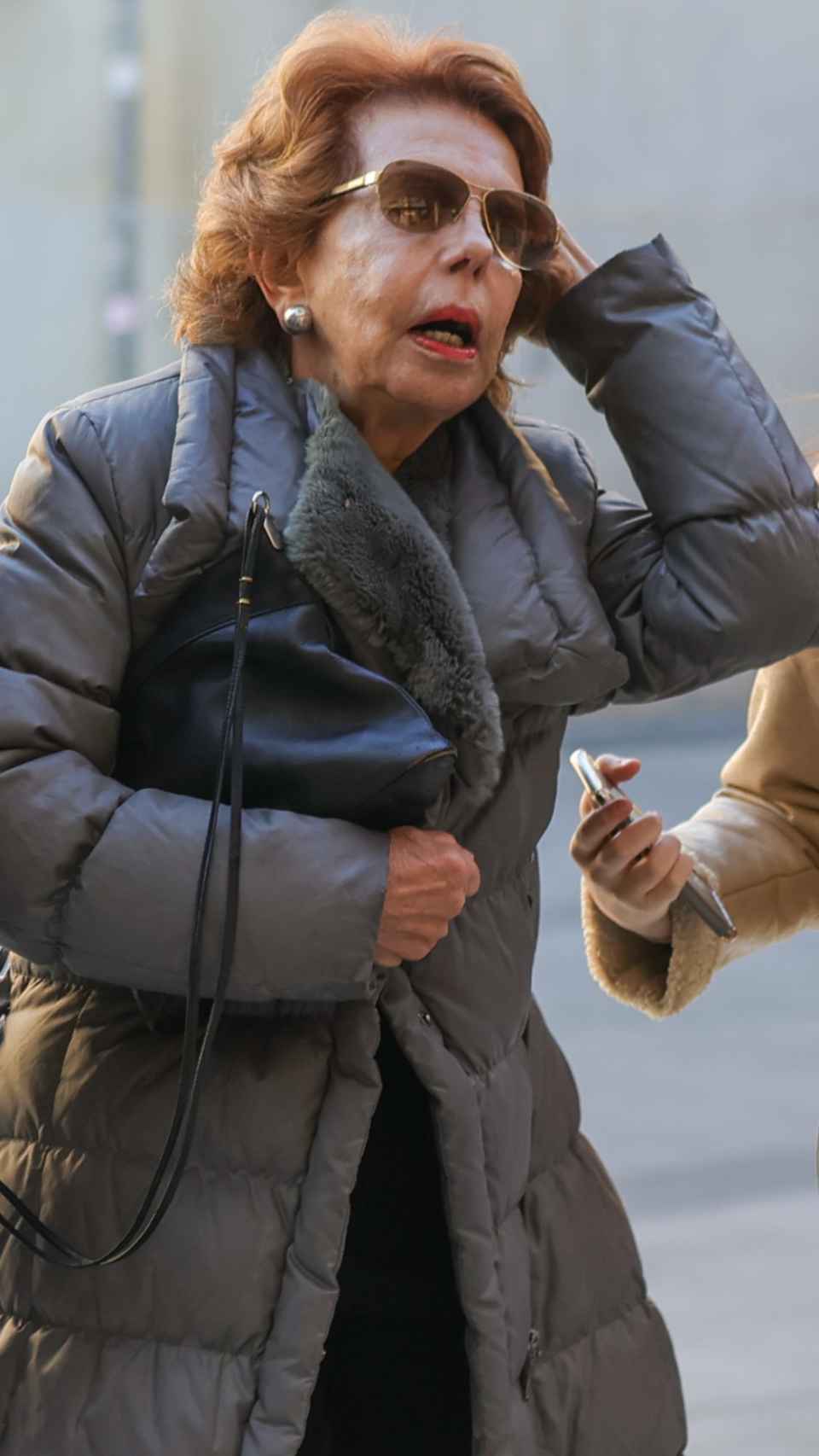 Patricia Llosa paseando por las calles de Madrid, este martes 7 de febrero de 2023.