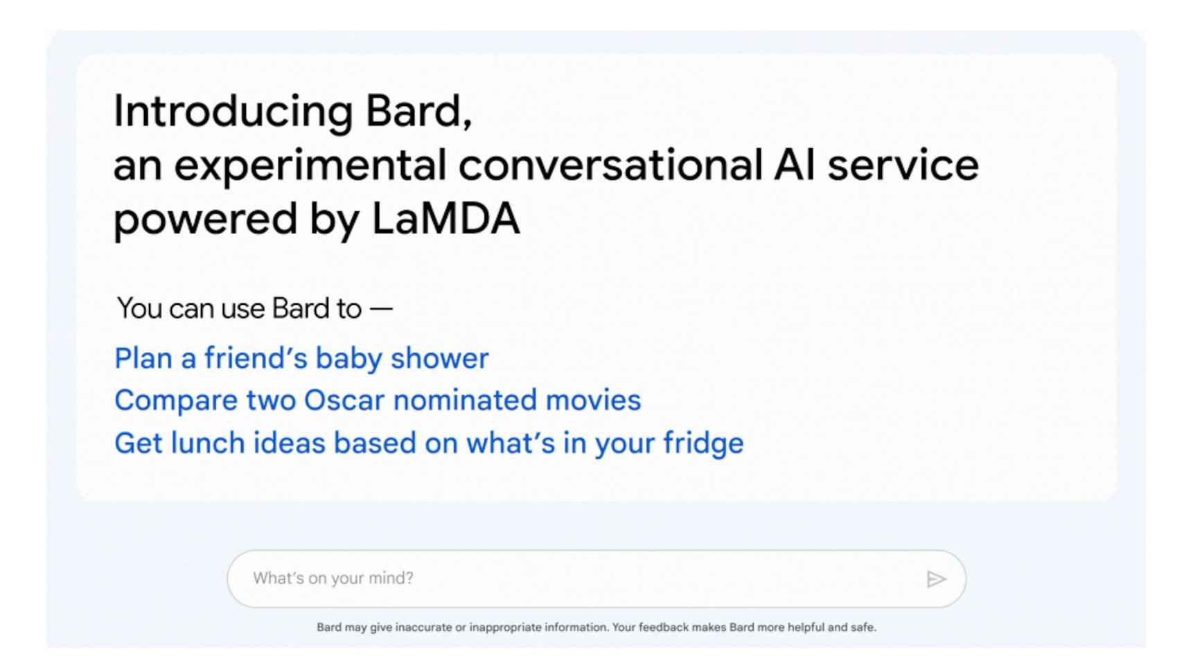 Google Bard es la nueva IA conversacional de Google