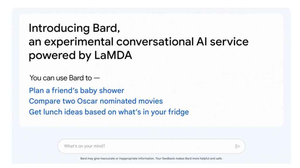 Google Bard is Google's new conversational AI