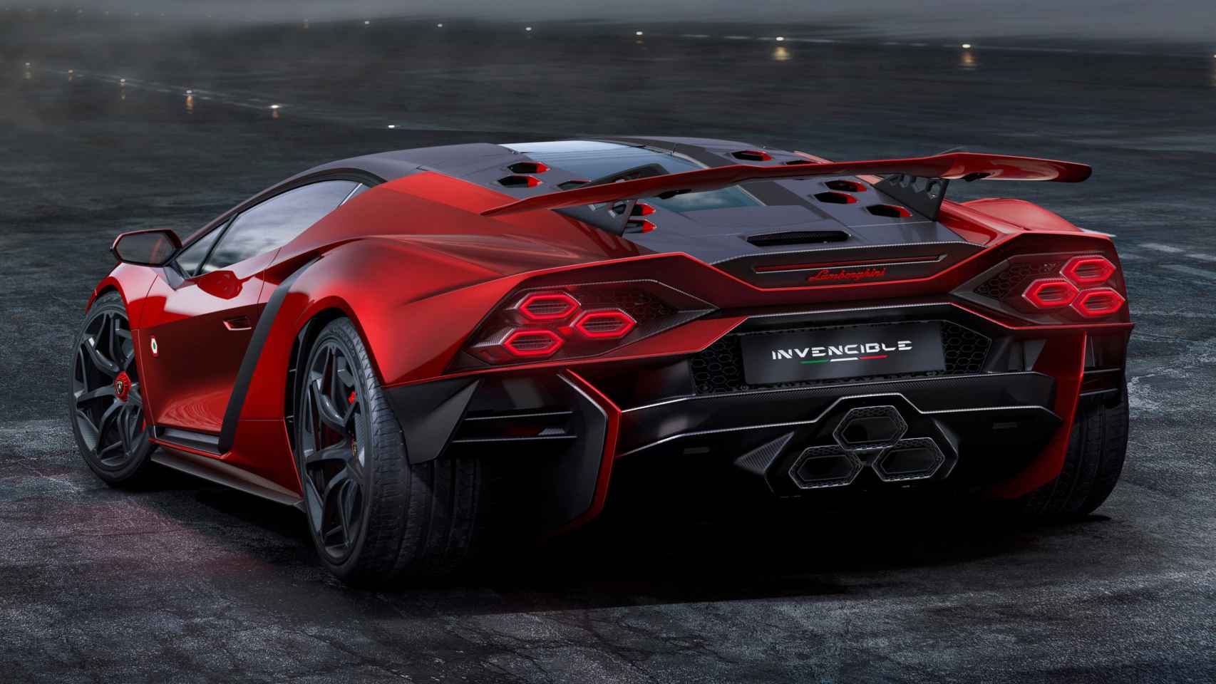 El Lamborghini se caracteriza por utilizar el Rosso Efesto (rojo) para la carrocería.