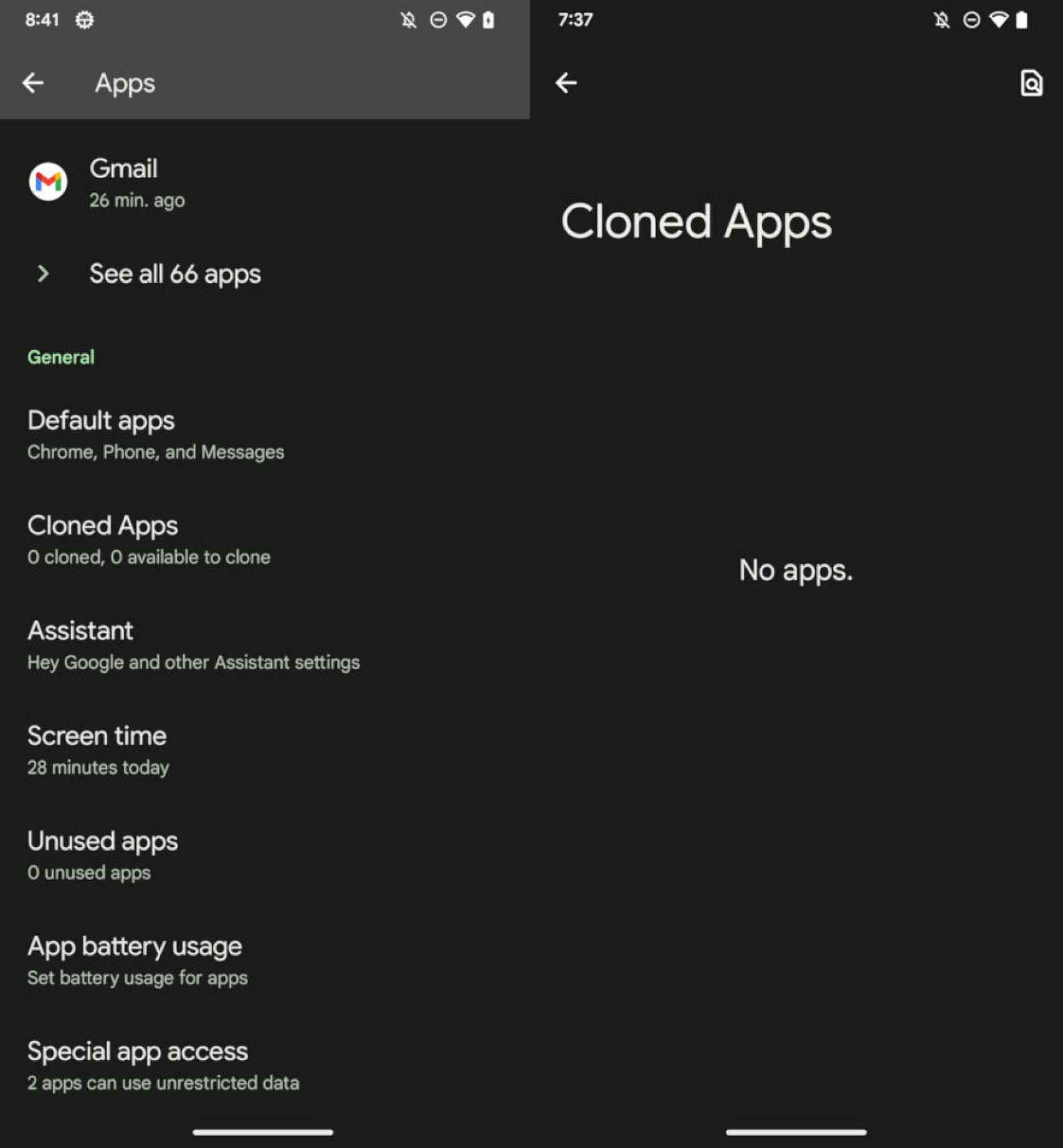 New function to clone apps in Android 14