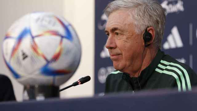 Carlo Ancelotti, durante la rueda de prensa.
