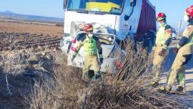 Accidente ocurrido en la N-400 / foto: bomberos de Toledo