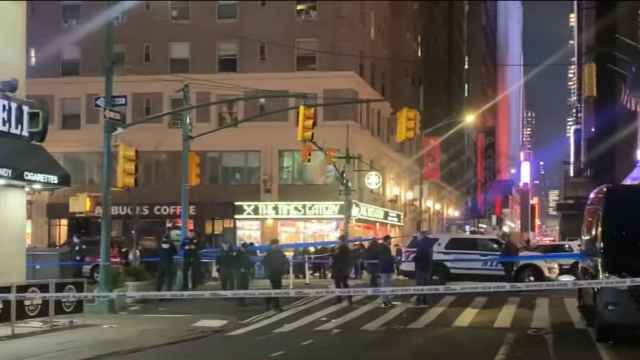 Lugar del tiroteo en Manhattan, en imágenes de la cadena ABC7 New York.