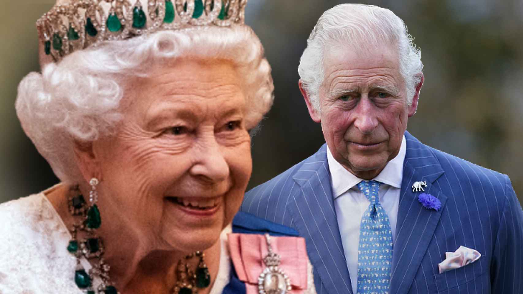 La reina Isabel II y Carlos III en un montaje de JALEOS.