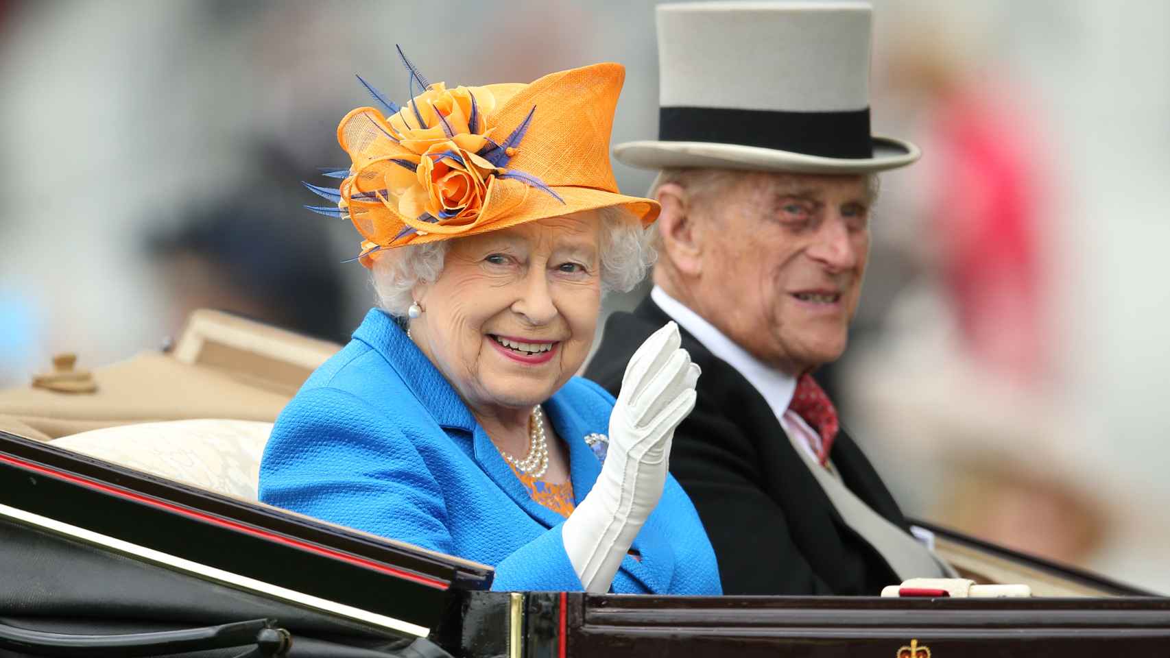 Isabel II y Felipe de Edimburgo en Ascot en el año 2016.