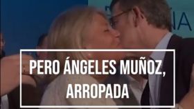 Fotograma del vídeo del PSOE acusando a Feijóo de amparar a Ángeles Muñoz, alcaldesa de Marbella,