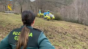 Guardia Civil y helicóptero del 112 de Castilla y León