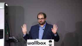 El cofundador y CEO de Wallbox, Enric Asunción,  en la inauguración de una nueva planta del grupo,  en abril de 2022, en Barcelona.