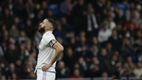 Benzema, con el Real Madrid en el Santiago Bernabéu