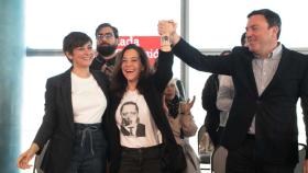 Isabel Rodríguez, antes del acto junto al resto de candidatos