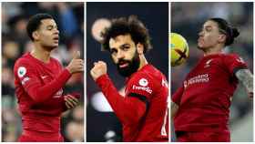 Gakpo, Salah y Nuñez, delanteros del Liverpool