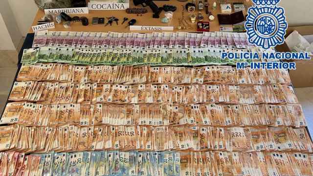 Billetes falsos intervenidos por la Policía Nacional en la operación en Antequera.