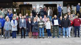 Una imagen de la concentración de este martes, a las puertas de Educación.