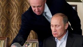 El jefe del Grupo Wagner Prigozhin con Vladímir Putin.