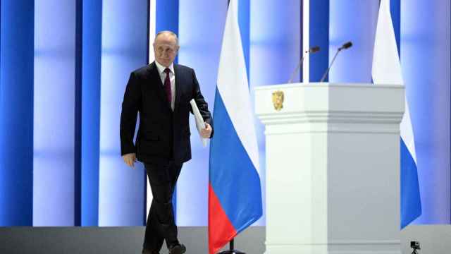 El presidente ruso, Vladímir Putin, este martes en su discurso.