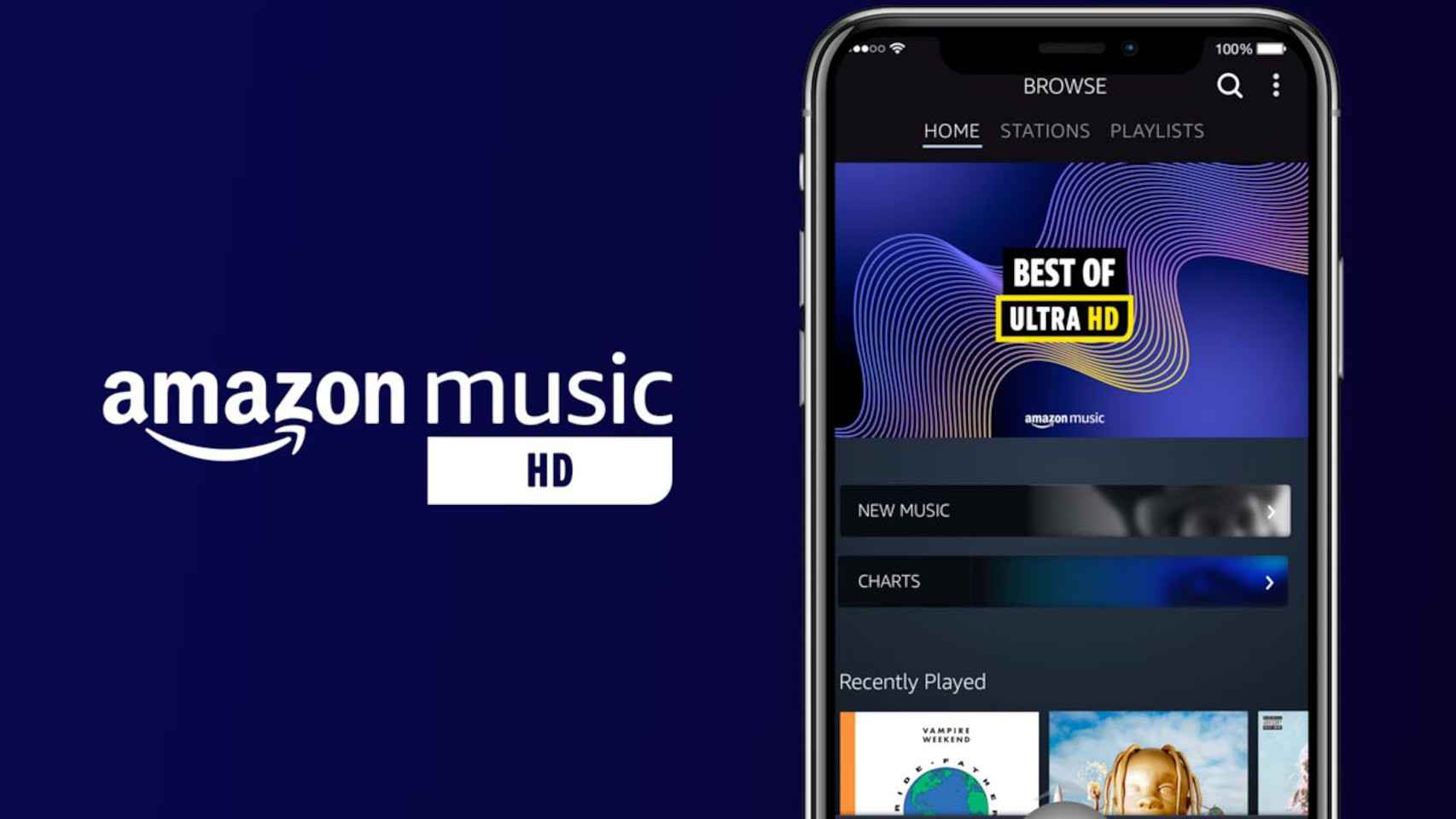Amazon Music is one of the alternatives for high definition sound
