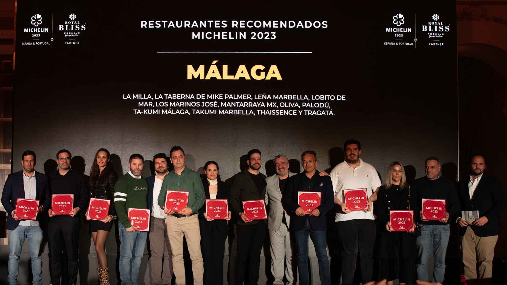 Los cocineros premiados de Málaga.