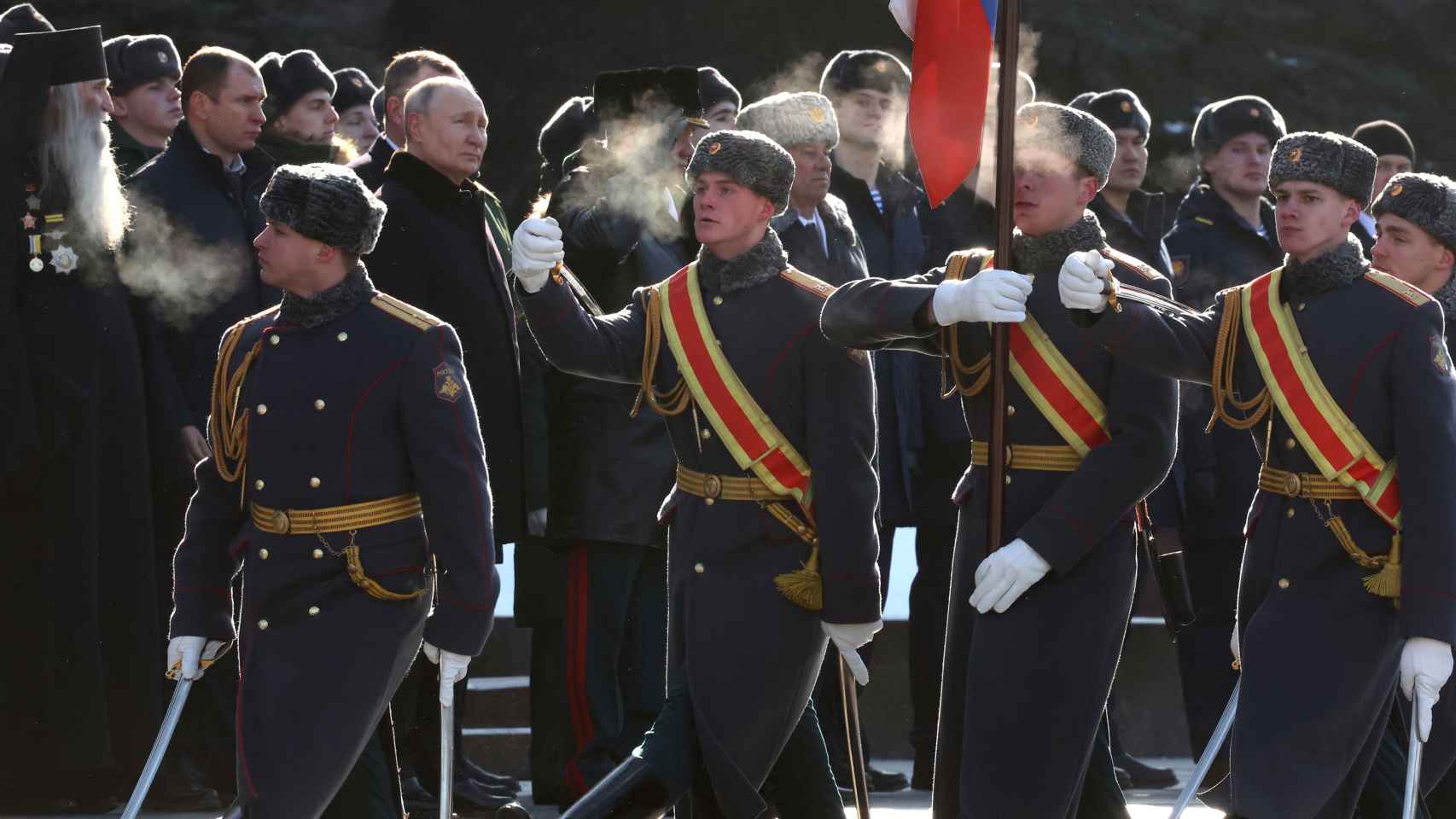 Vladímir Putin durante una ceremonia en Moscú.