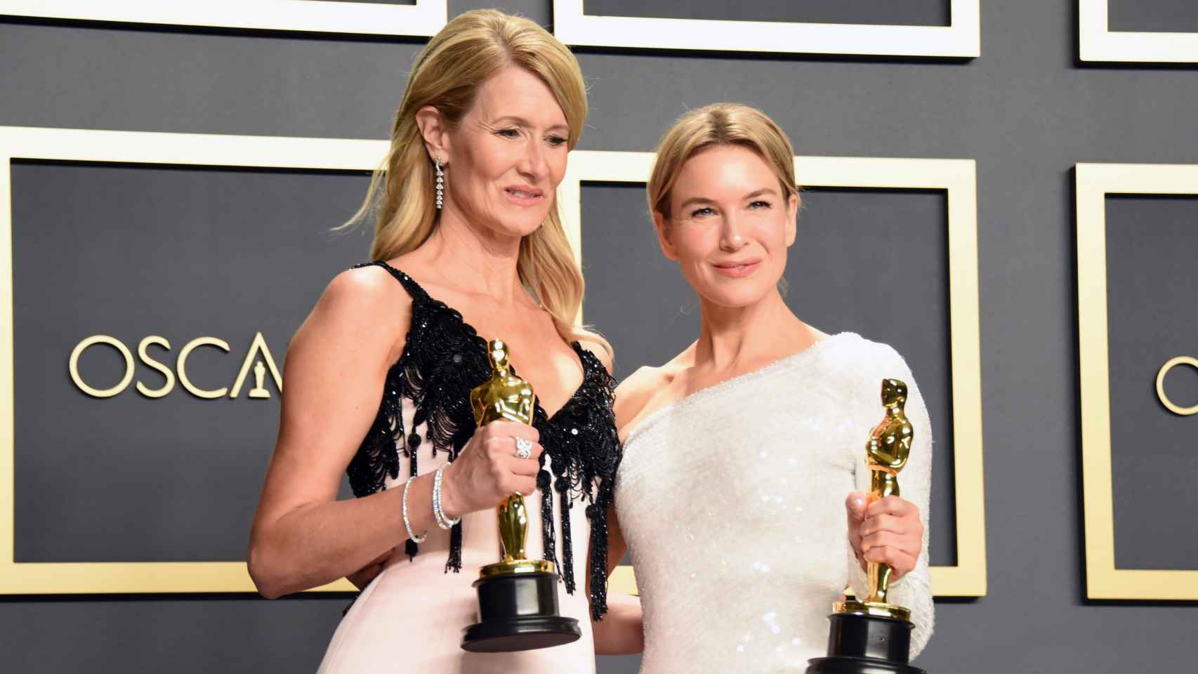 Laura Dern y Renee Zellweger, actrices ganadoras del Oscar.