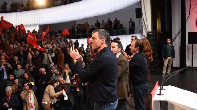 Sánchez este viernes en el acto de Badajoz.