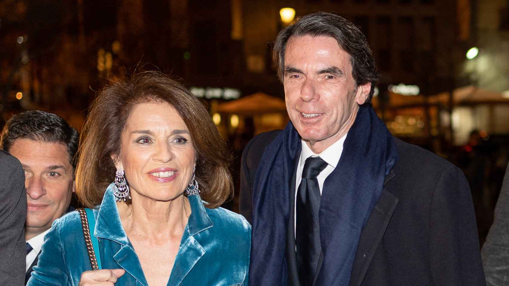 José María Aznar y Ana Botella durante la celebración del cumpleaños del expresidente.