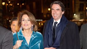 José María Aznar y Ana Botella llegando al Teatro Real.